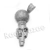 Lab diamond Micro Pave Fiend of a Microphone Pendant w/ Miami Cuban Chain BR077 - Raonhazae