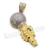 Lab diamond Micro Pave Fiend of a Microphone Pendant w/ Miami Cuban Chain BR077 - Raonhazae