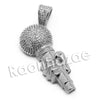 Lab diamond Micro Pave Fiend of a Microphone Pendant w/ Miami Cuban Chain BR077 - Raonhazae