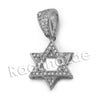 Lab diamond Micro Pave Mini Star of David Pendant w/ Miami Cuban Chain BR085 - Raonhazae