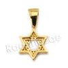 Lab diamond Micro Pave Mini Star of David Pendant w/ Miami Cuban Chain BR085 - Raonhazae