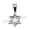 Lab diamond Micro Pave Mini Star of David Pendant w/ Miami Cuban Chain BR085 - Raonhazae