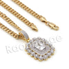 Lab diamond Micro Pave 2Pac Medallion Pendant w/ Miami Cuban Chain BR088 - Raonhazae