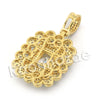 Lab diamond Micro Pave 2Pac Medallion Pendant w/ Miami Cuban Chain BR088 - Raonhazae