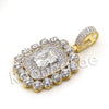 Lab diamond Micro Pave 2Pac Medallion Pendant w/ Miami Cuban Chain BR088 - Raonhazae