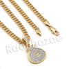 Lab diamond Micro Pave Money Bag Pendant w/ Miami Cuban Chain BR089 - Raonhazae