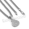 Lab diamond Micro Pave Money Bag Pendant w/ Miami Cuban Chain BR089 - Raonhazae