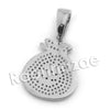 Lab diamond Micro Pave Money Bag Pendant w/ Miami Cuban Chain BR089 - Raonhazae