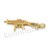 Lab diamond Micro Pave AK47 Machine Gun Pendant w/ Miami Cuban Chain BR090 - Raonhazae