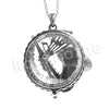 Antique Chain Saxophone Magnifying Glass Locket Pendant Necklace - Raonhazae