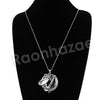 Antique Chain Saxophone Magnifying Glass Locket Pendant Necklace - Raonhazae