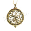 Antique Chain Tree of Life Magnifying Glass Locket Pendant Necklace - Raonhazae