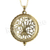 Antique Chain Tree of Life Magnifying Glass Locket Pendant Necklace - Raonhazae