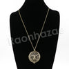 Antique Chain Tree of Life Magnifying Glass Locket Pendant Necklace - Raonhazae