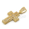 Lab diamond Micro Pave Uzi Jesus Cross w/ Miami Cuban Chain BR097 - Raonhazae