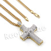 Lab diamond Micro Pave Drizzy Drake Jesus Cross w/ Miami Cuban Chain BR098 - Raonhazae