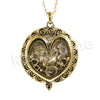 Antique Love is Complicated Chain Magnifying Glass Locket Pendant Necklace - Raonhazae