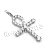 Lab diamond Micro Pave Biggie Ankh Cross Pendant w/ Miami Cuban Chain BR101 - Raonhazae
