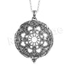 Antique Wheel of Life 5X Magnifying Glass Locket Pendant Necklace - Raonhazae