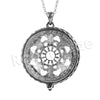 Antique Wheel of Life 5X Magnifying Glass Locket Pendant Necklace - Raonhazae