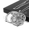 Antique Wheel of Life 5X Magnifying Glass Locket Pendant Necklace - Raonhazae