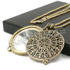 Antique Vintage Design 5X Magnifying Glass Locket Pendant Necklace - Raonhazae