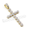 Lab diamond Micro Pave Cole Jesus Cross Pendant w/ Miami Cuban Chain BR108 - Raonhazae