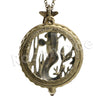 Antique Vintage Design Starry Mermaid 5x Magnifying Glass Locket Pendant Necklace - Raonhazae