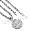 Lab diamond Micro Pave Medallion Last Supper Pendant w/ Miami Cuban Chain BR110 - Raonhazae