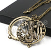 Antique Vintage Design Starry Mermaid 5x Magnifying Glass Locket Pendant Necklace - Raonhazae