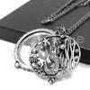 Antique Vintage Design Starry Mermaid 5x Magnifying Glass Locket Pendant Necklace - Raonhazae