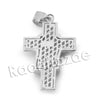 Lab diamond Micro Pave Jesus Head Cross Pendant w/ Miami Cuban Chain BR112 - Raonhazae
