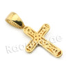 Lab diamond Micro Pave Rounded Jesus Cross Pendant w/ Miami Cuban Chain BR113 - Raonhazae