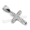 Lab diamond Micro Pave Rounded Jesus Cross Pendant w/ Miami Cuban Chain BR113 - Raonhazae