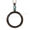 Patina Antique Vintage Design 5X Magnifying Glass Locket Pendant Necklace - Raonhazae