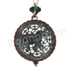 Patina Antique Vintage Design Elephant 5X Magnifying Glass Locket Pendant Necklace - Raonhazae