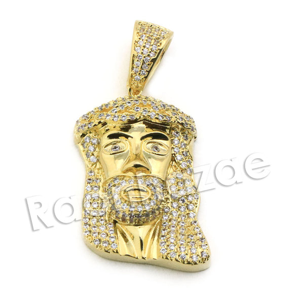 Lab diamond Micro Pave Jesus Face w/ Miami Cuban Chain BR116 - Raonhazae