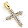 Lab diamond Micro Pave Uzi Cross w/ Miami Cuban Chain BR121 - Raonhazae