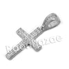 Lab diamond Micro Pave Mini Jesus Cross Pendant w/ Miami Cuban Chain BR130 - Raonhazae