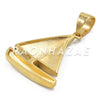 Stainless Steel Gold Sailing "Lil" Yacht Pendant w/Cuban Chain - Raonhazae