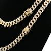 14k Gold PT 10mm 8.5" - 24" Miami Cuban Choker Chain Necklace Bracelet - Raonhazae