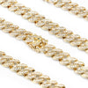 14k Gold PT 10mm 8.5" - 24" Miami Cuban Choker Chain Necklace Bracelet - Raonhazae