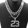 Hip Hop Quavo MJ 23 Miami Cuban Choker Chain Tennis Necklace L23 - Raonhazae