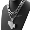 Hip Hop Quavo PRAYING HANDS Miami Cuban Choker Tennis Chain Necklace L03 - Raonhazae