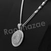 14K Pt Gold Round CLASSIC SPINNING DISCO DANCER Pendant W/5mm 24" 30" Cuban Chain - Raonhazae