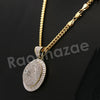 14K Pt Gold Round CLASSIC SPINNING DISCO DANCER Pendant W/5mm 24" 30" Cuban Chain - Raonhazae