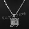 14K PT Gold GRIND DAILY Pendant W/5mm 24" 30" Cuban Chain - Raonhazae