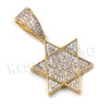 14K PT Gold STAR OF DAVID Pendant W/5mm 24" 30" Cuban Chain - Raonhazae