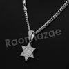 14K PT Gold STAR OF DAVID Pendant W/5mm 24" 30" Cuban Chain - Raonhazae