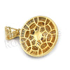 14K Pt Gold Round CLASSIC SPINNING DISCO DANCER Pendant W/5mm 24" 30" Cuban Chain - Raonhazae